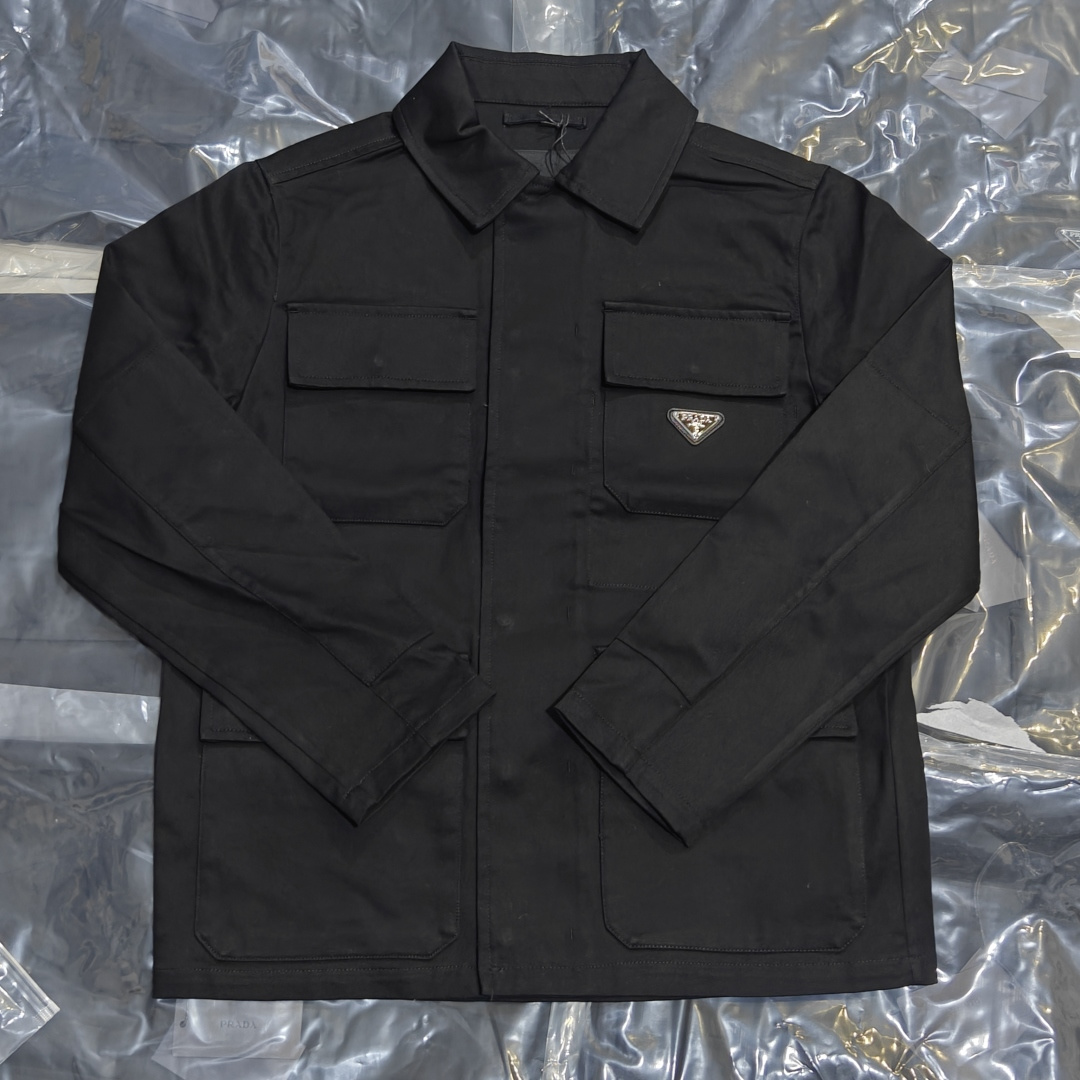 PRADA Prada PRD chaqueta estilo trabajo de algodón con cuatro bolsillos