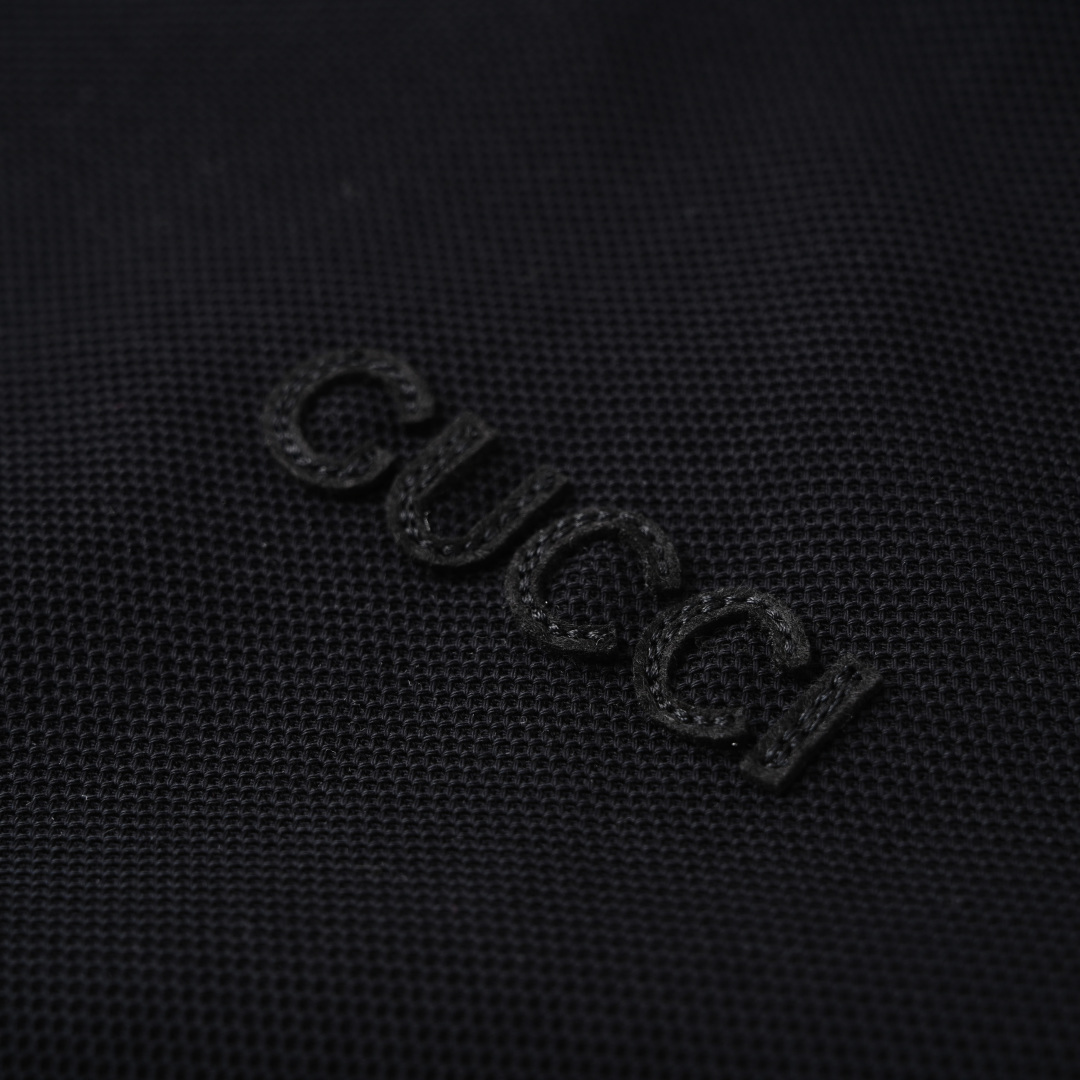 Gucci GUCCI古驰GUC 小字母激光刺绣短袖polo衫