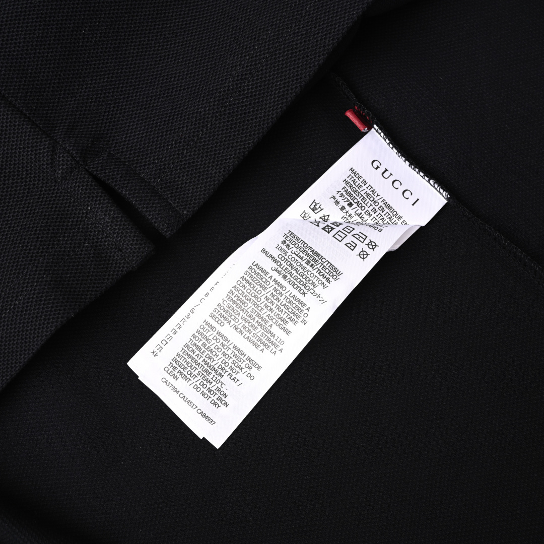 Gucci GUCCI古驰GUC 小字母激光刺绣短袖polo衫