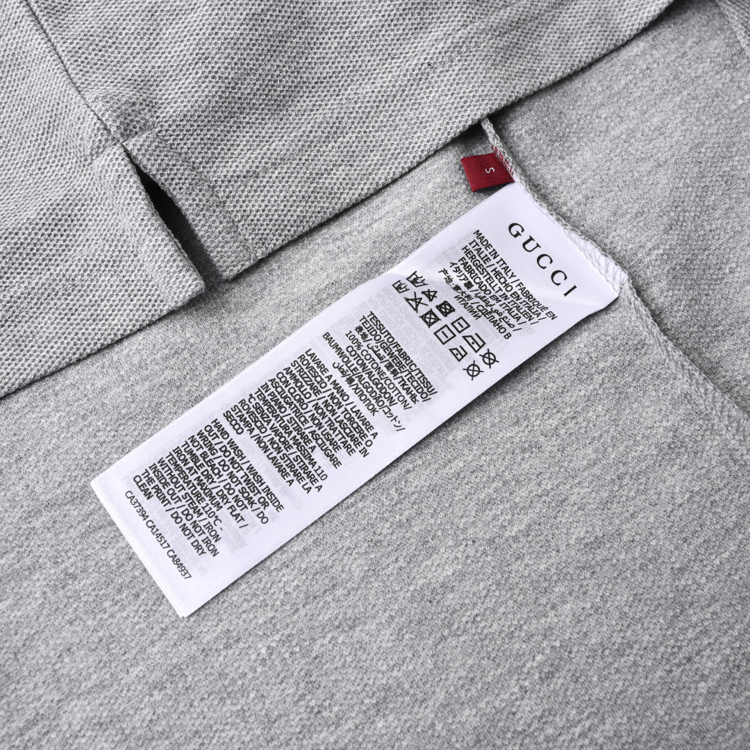 Gucci GUCCI古驰GUC 小字母激光刺绣短袖polo衫