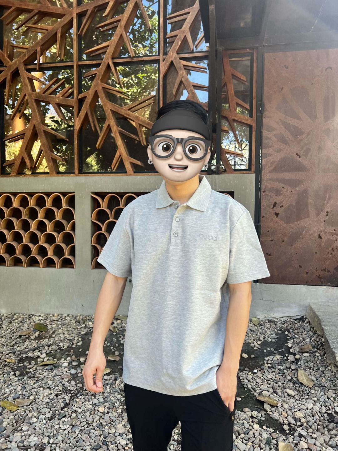 GUCCI古驰GUC 小字母激光刺绣短袖polo衫 上身参考
