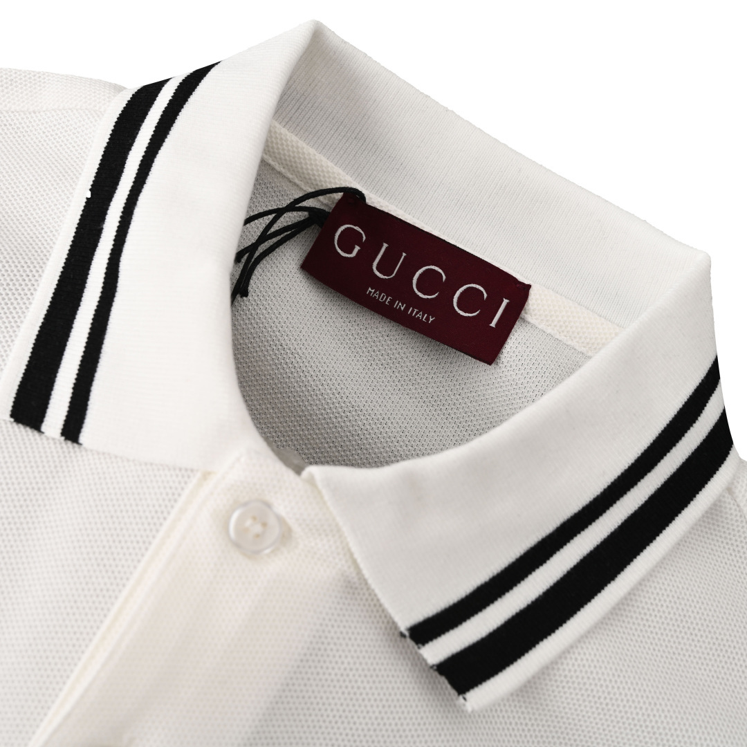 Gucci GUCCI古驰GUC 刺绣口袋短袖POLO衫