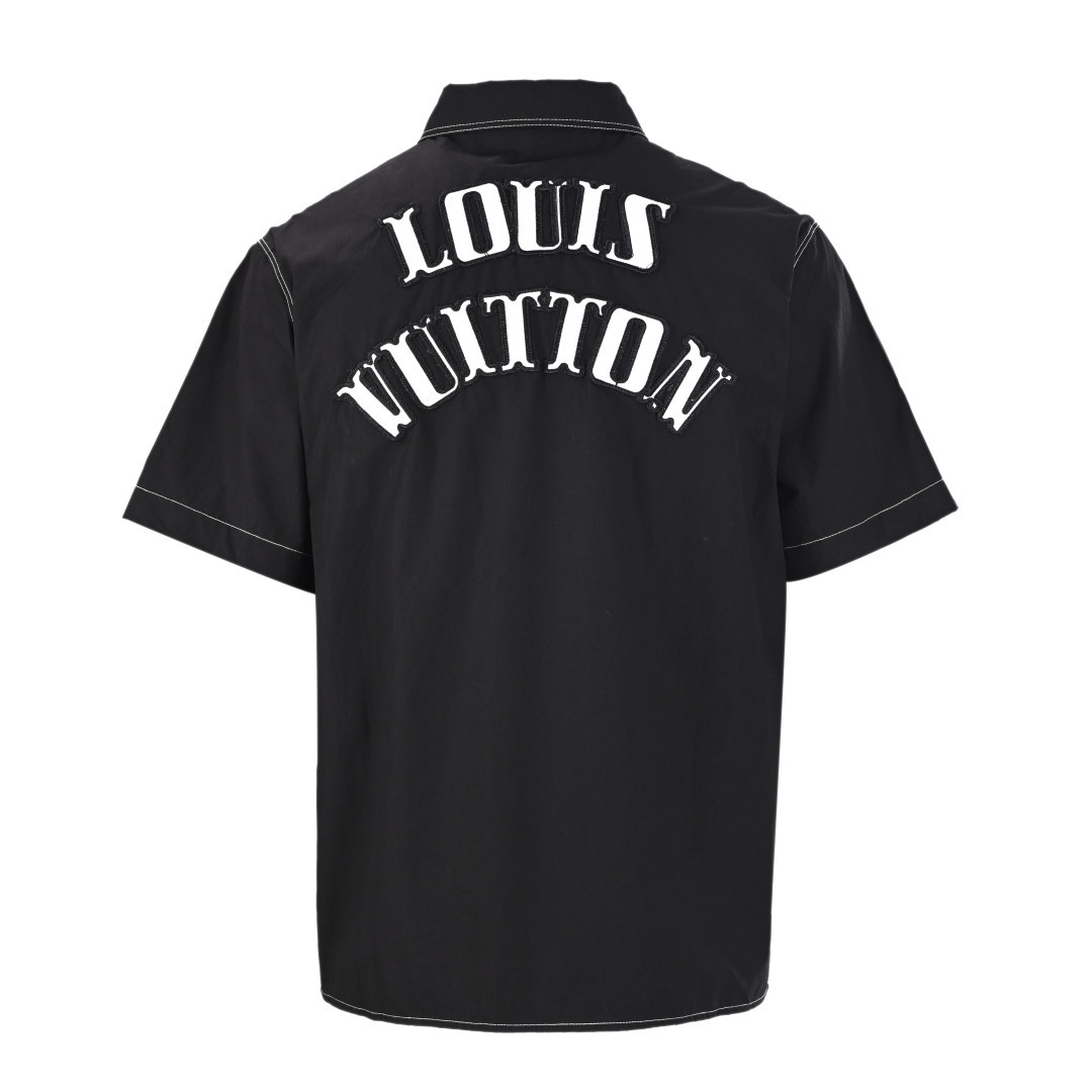 Louis Vuitton LOUIS VUITTON LV 骰子字母刺绣短袖衬衫