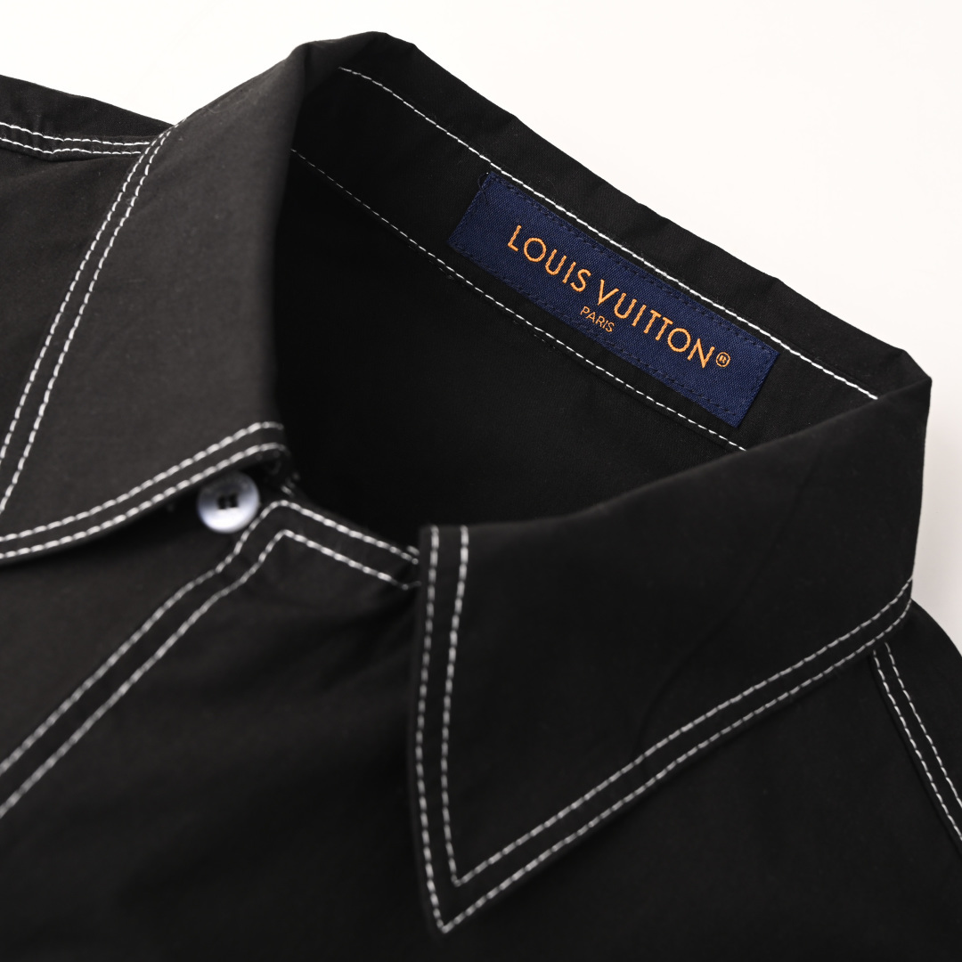 Louis Vuitton LOUIS VUITTON LV 骰子字母刺绣短袖衬衫