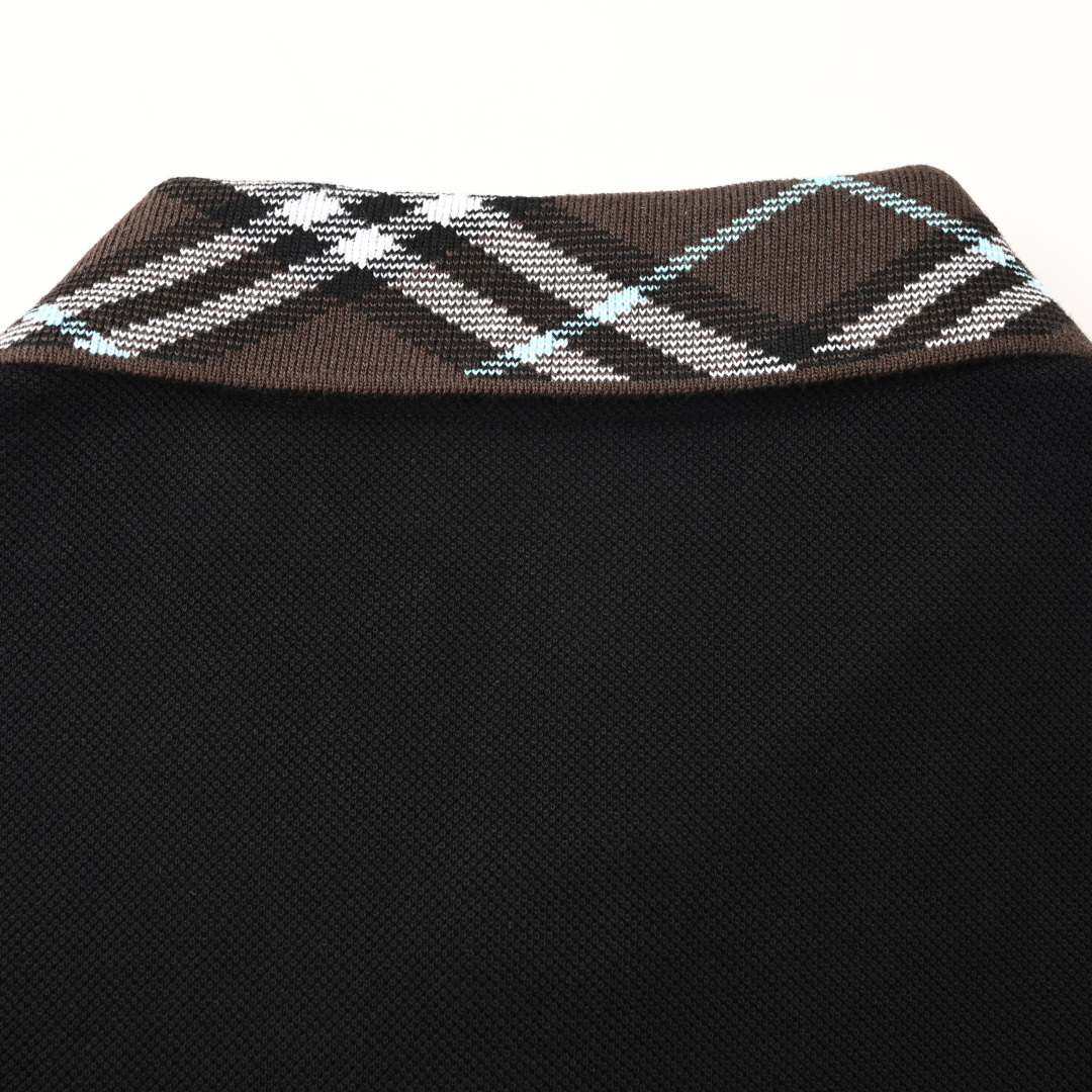 Burberry BURBERRY巴宝莉BBR 格纹拼接短袖POLO衫