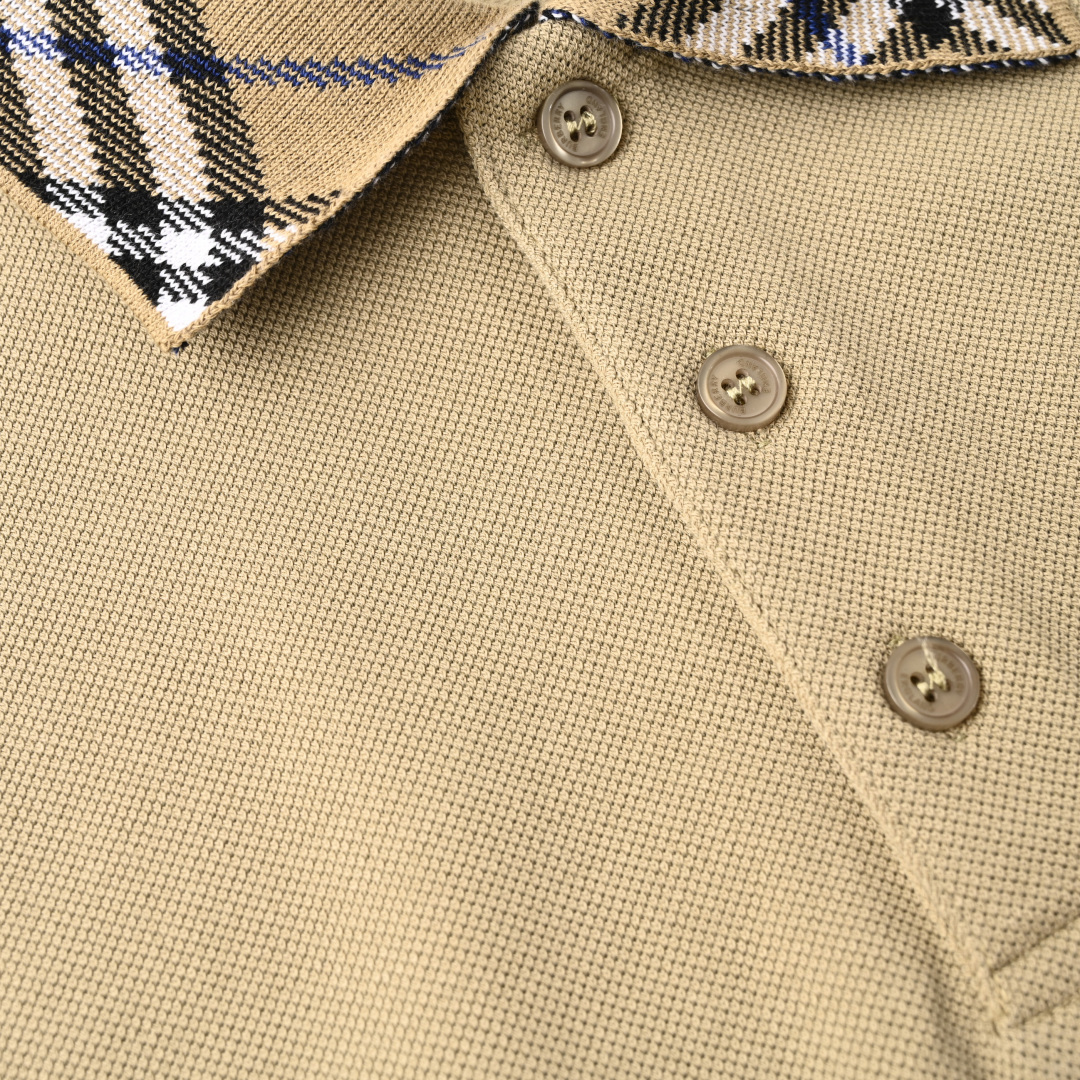 Burberry BURBERRY巴宝莉BBR 格纹拼接短袖POLO衫