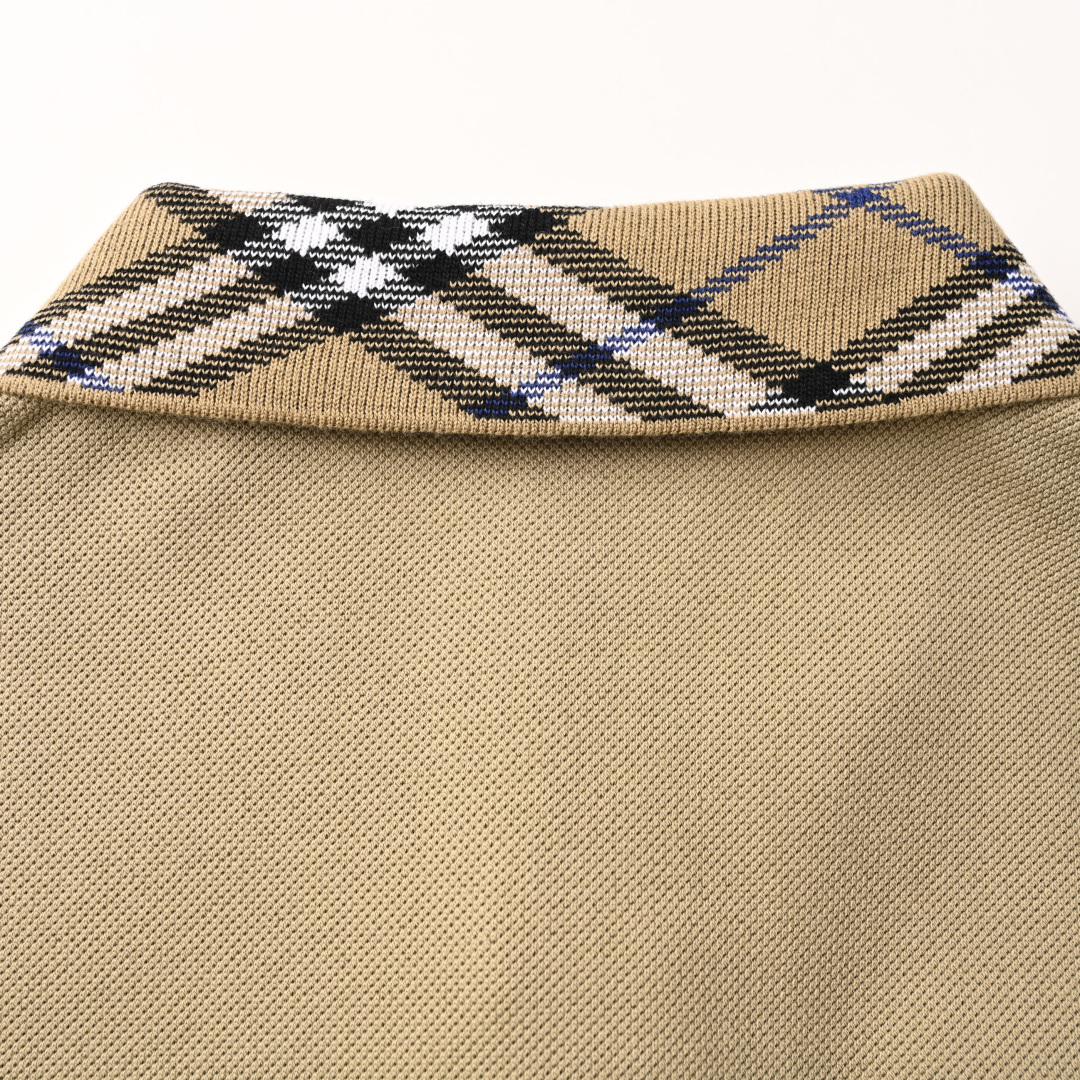 Burberry BURBERRY巴宝莉BBR 格纹拼接短袖POLO衫