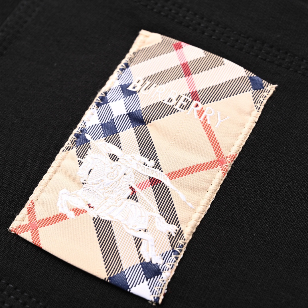 Burberry BURBERRY巴宝莉BBR 格纹棉后口袋贴花短裤