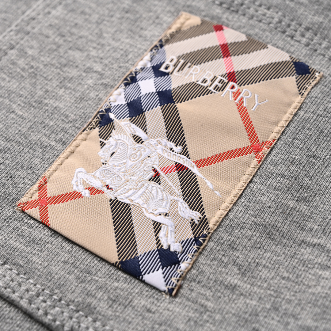 Burberry BURBERRY巴宝莉BBR 格纹棉后口袋贴花短裤