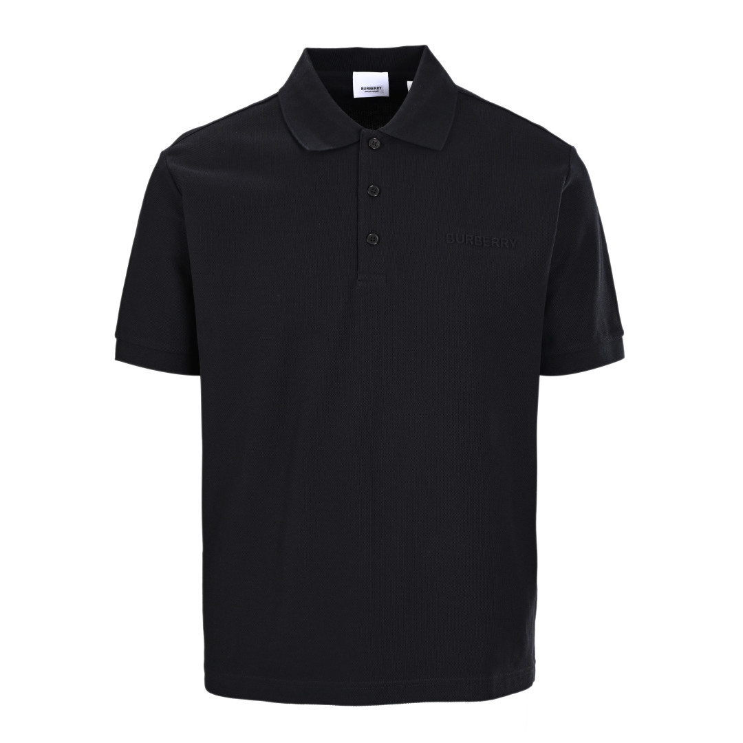 (Versión superior) POLO de manga corta con relieve BURBERRY BBR. Original tejido piqué personalizado de 210g, confeccio…