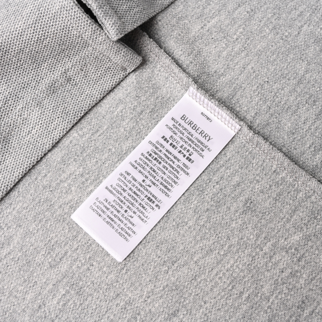 Burberry BURBERRY巴宝莉BBR 战马刺绣格纹肩短袖POLO衫