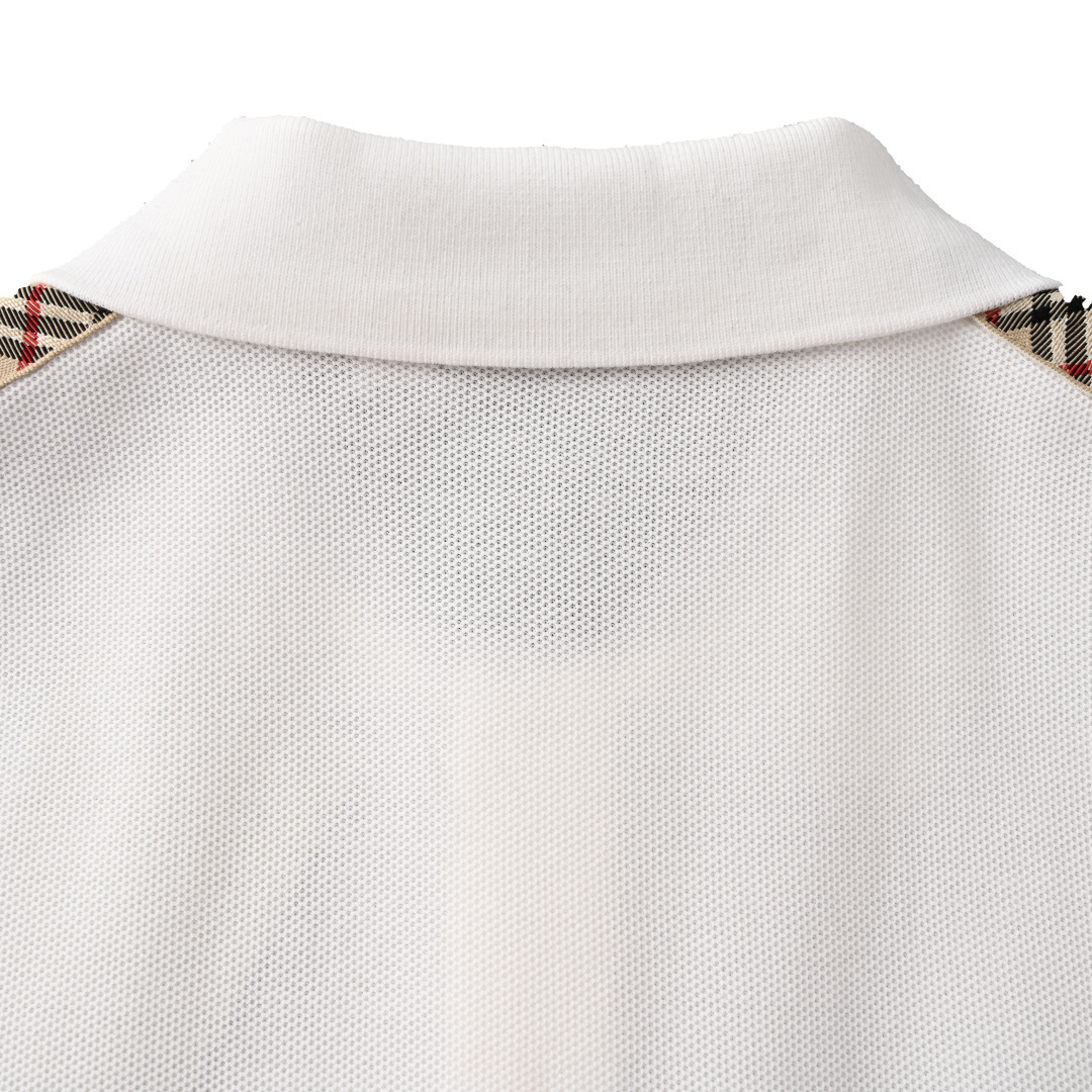 Burberry BURBERRY巴宝莉BBR 战马刺绣格纹肩短袖POLO衫