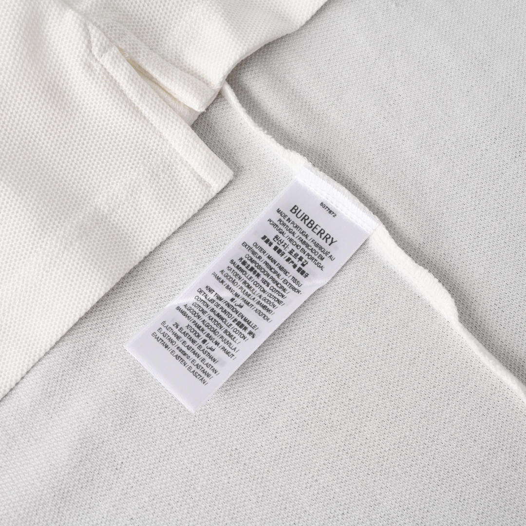 Burberry BURBERRY巴宝莉BBR 战马刺绣格纹肩短袖POLO衫