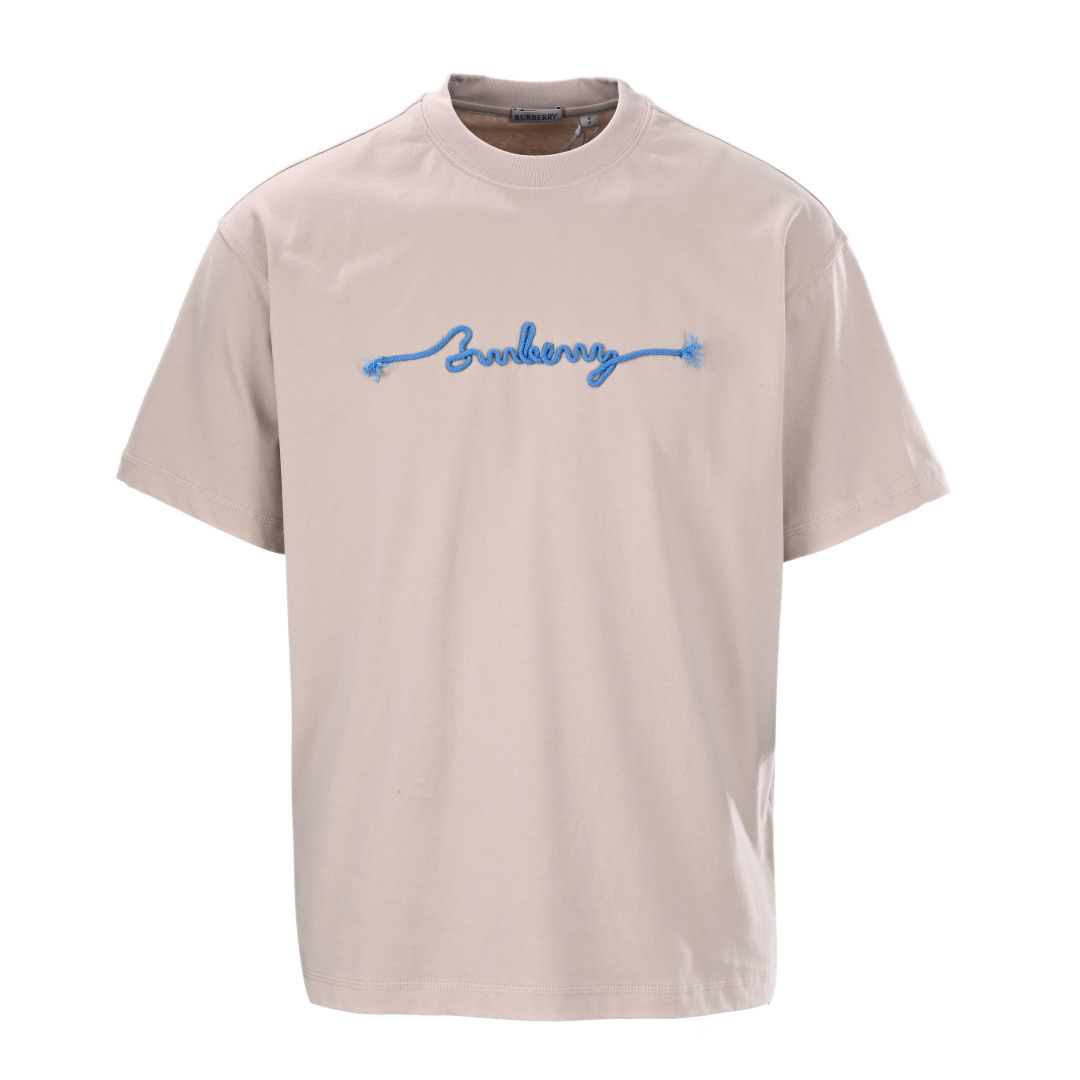 (Versión superior) Camiseta BURBERRY BBR de manga corta con bordado de cuerda. La versión original se compró por 4500. …
