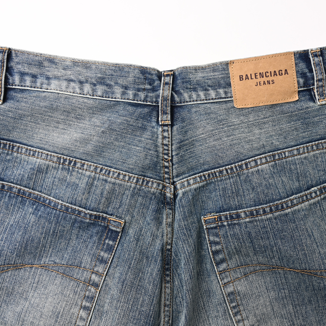 Balenciaga BALENCIAGA巴黎世家BLCG 彩绳抽绳牛仔长裤