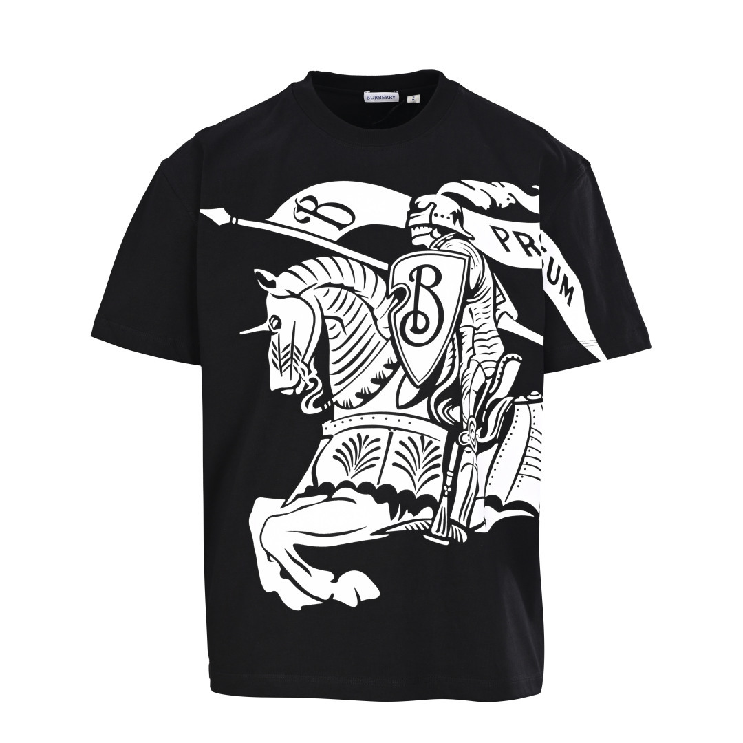 @ 140 (versión alta) Camiseta de manga corta ecuestre BURBERRY BBR War Horse Knight La versión original se compró por 4…
