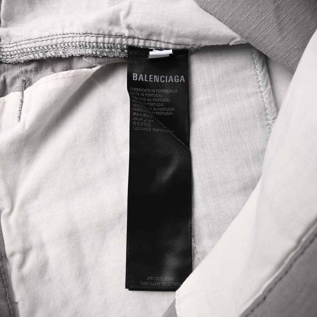 Balenciaga BALENCIAGA巴黎世家BLCG 做旧环形灰色短裤