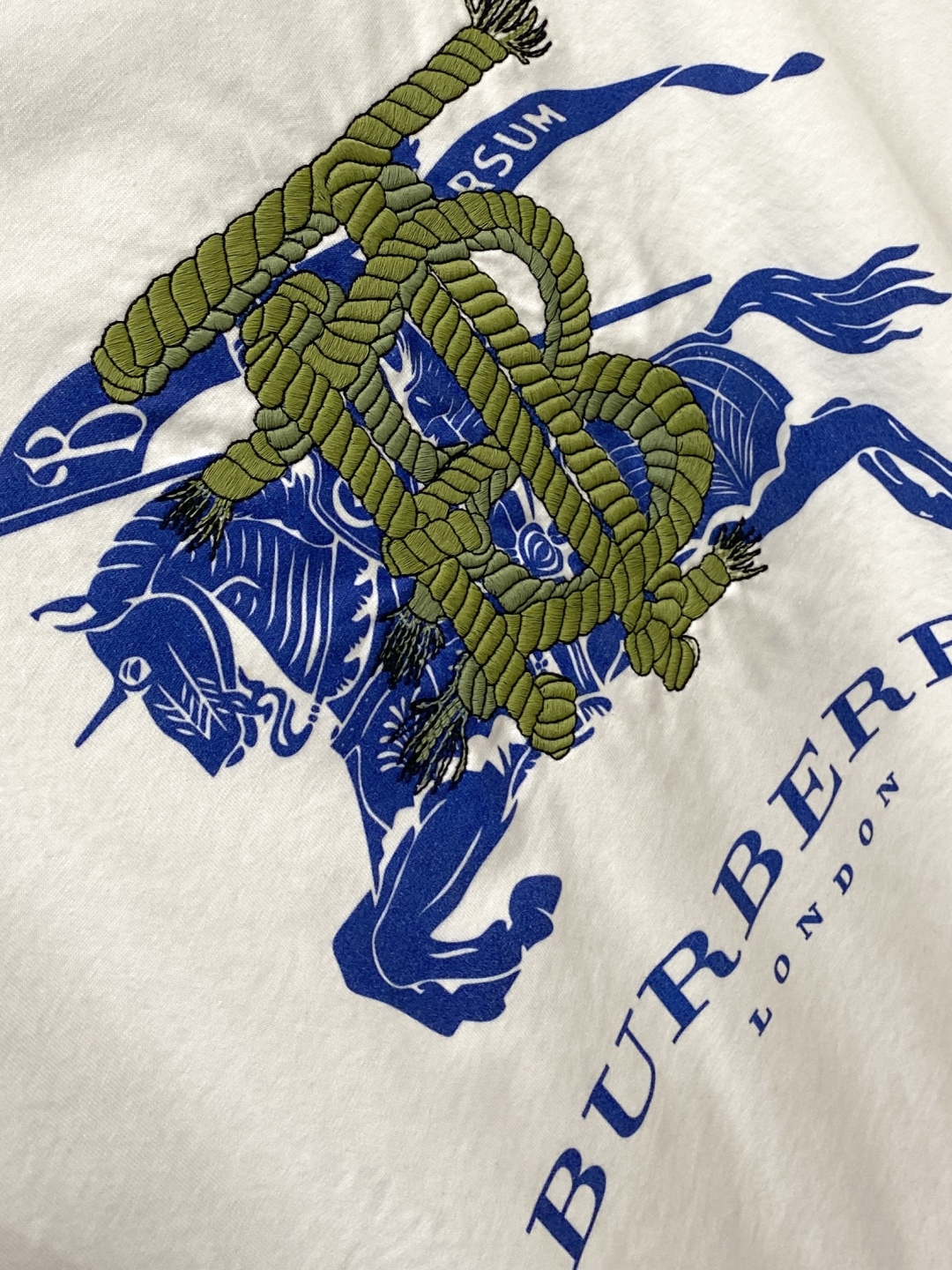 巴宝莉、2025最新款短袖T恤，帅气时尚，胸前精致刺绣印花图案字母logo，简约百搭款。面料棉 不仅挺括