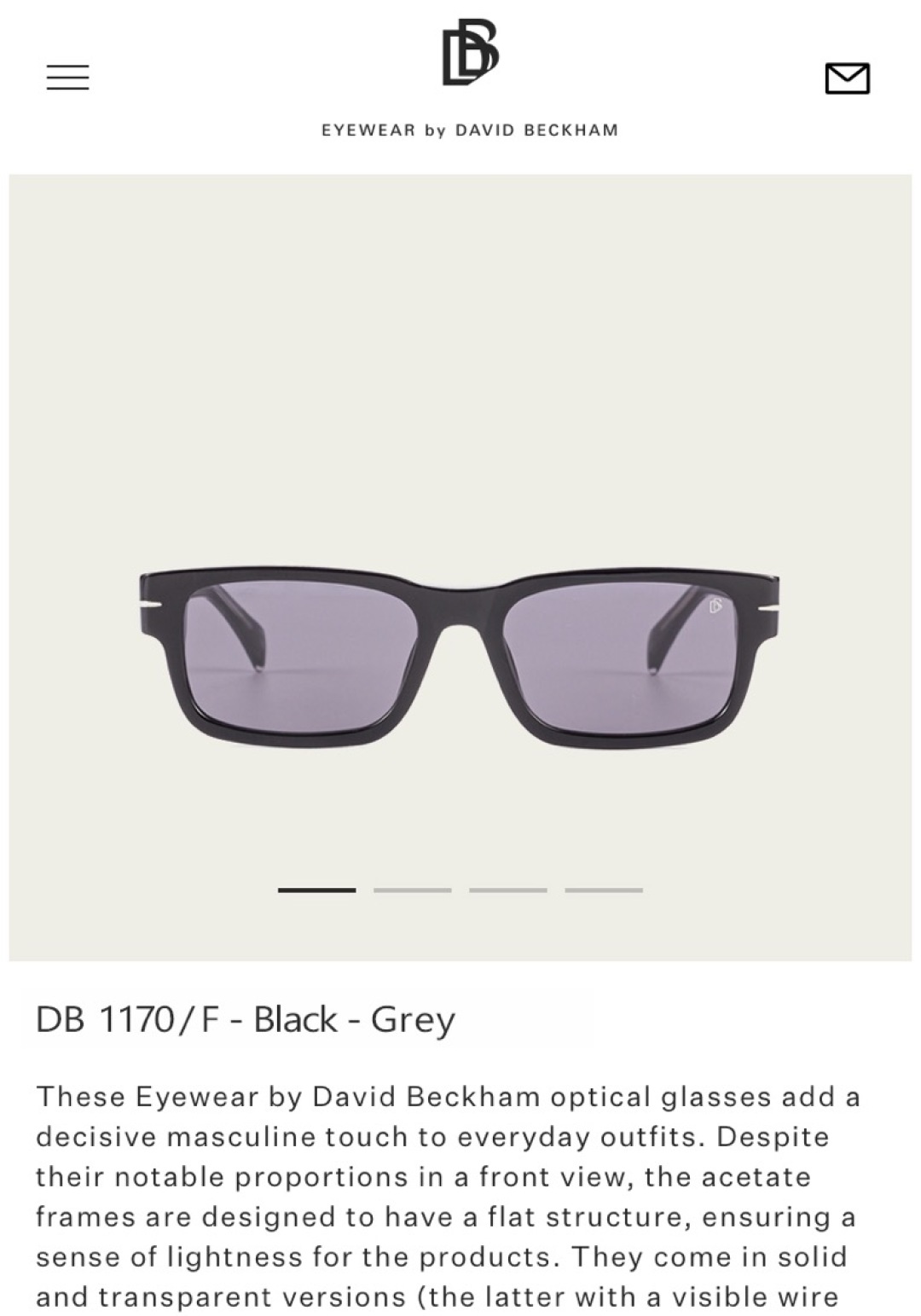  David Beckham
Model：DB1170/F

