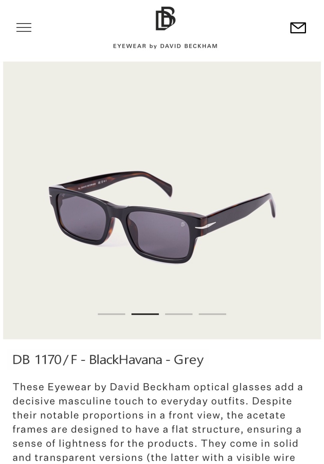 David Beckham
Model：DB1170/F

