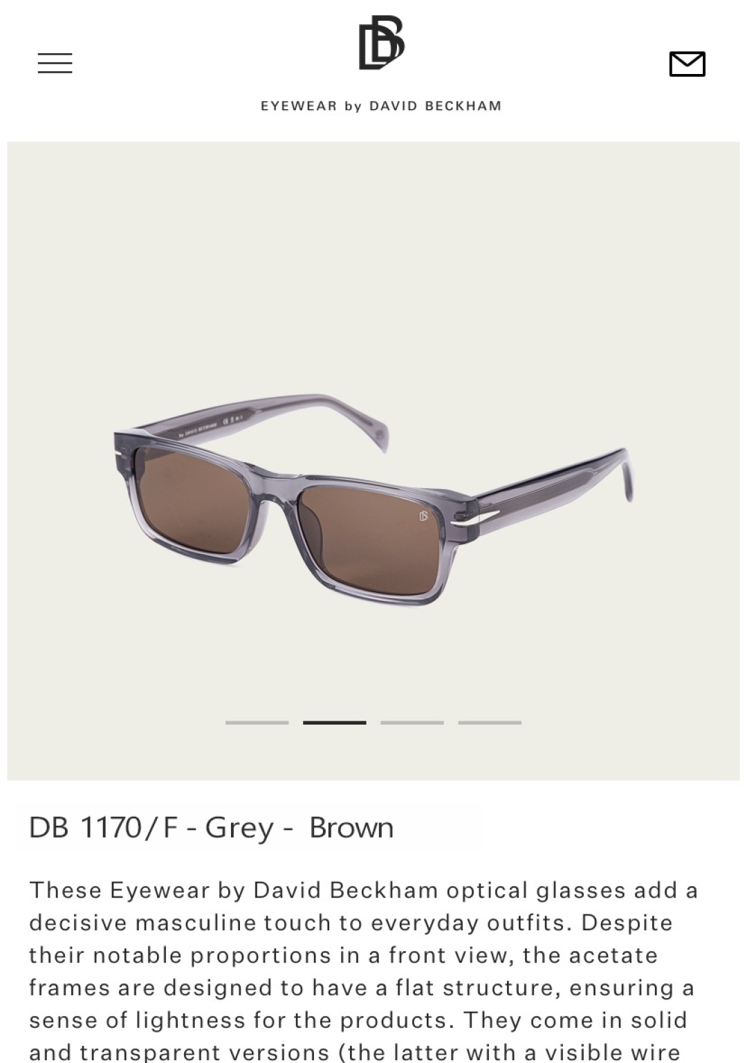  David Beckham
Model：DB1170/F

