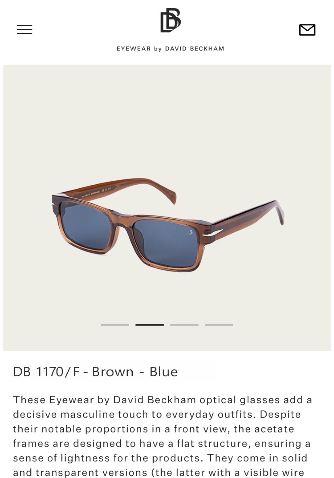 David Beckham
Model：DB1170/F

