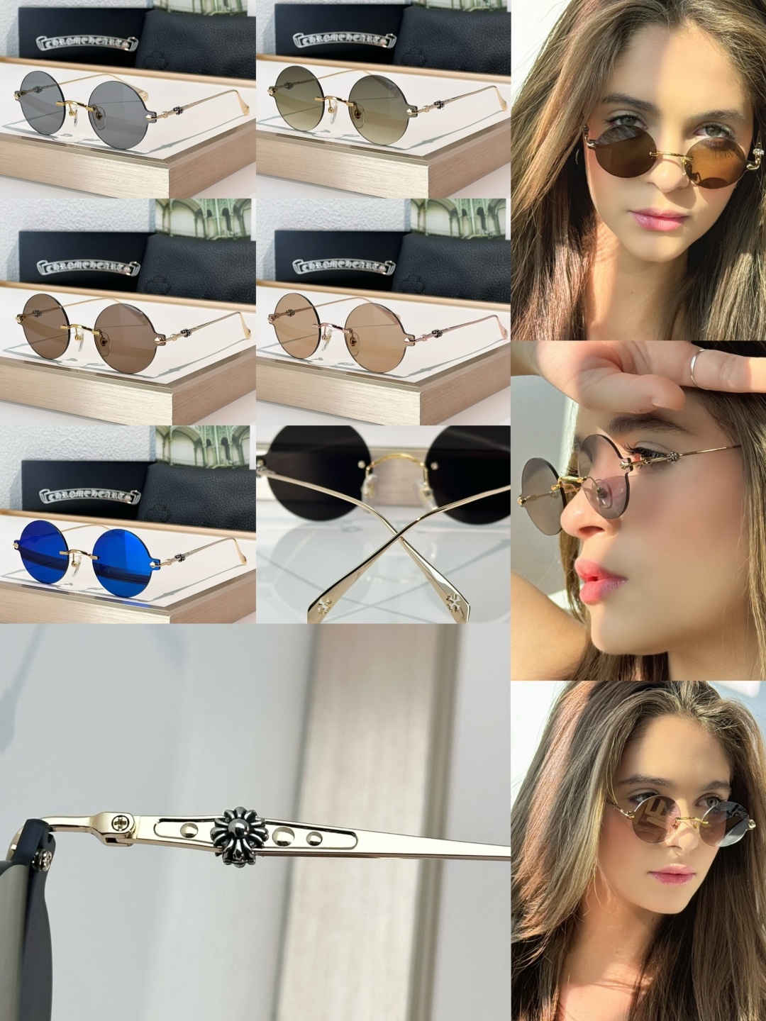 Chrome Hearts CH5712 Round Sunglasses - Stylish Shades with Unique Design