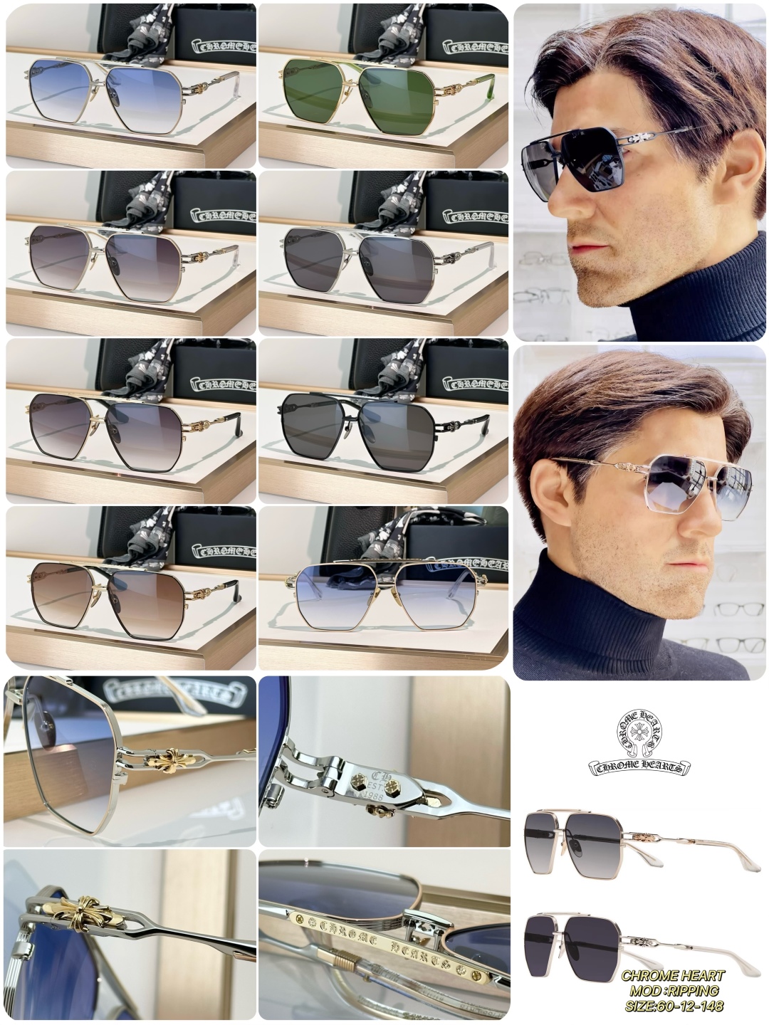 Chrome Hearts Ripping Sunglasses - Designer Shades with Premium Craftsmanship