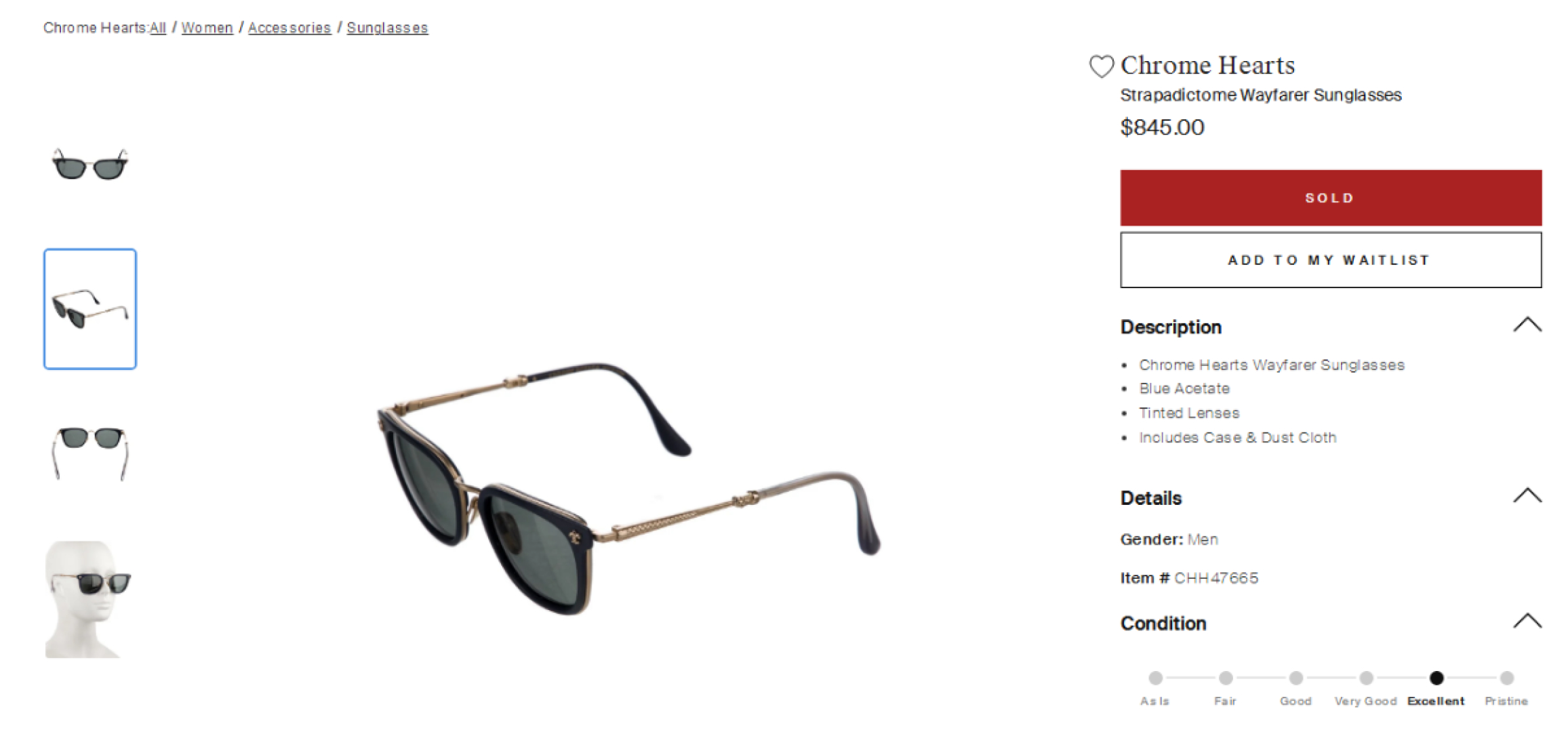 Chrome Hearts Strapadictome Sunglasses | Black Frame, Grey Lens, Silver Accents 5 cmp i1746281676398 795 0 4