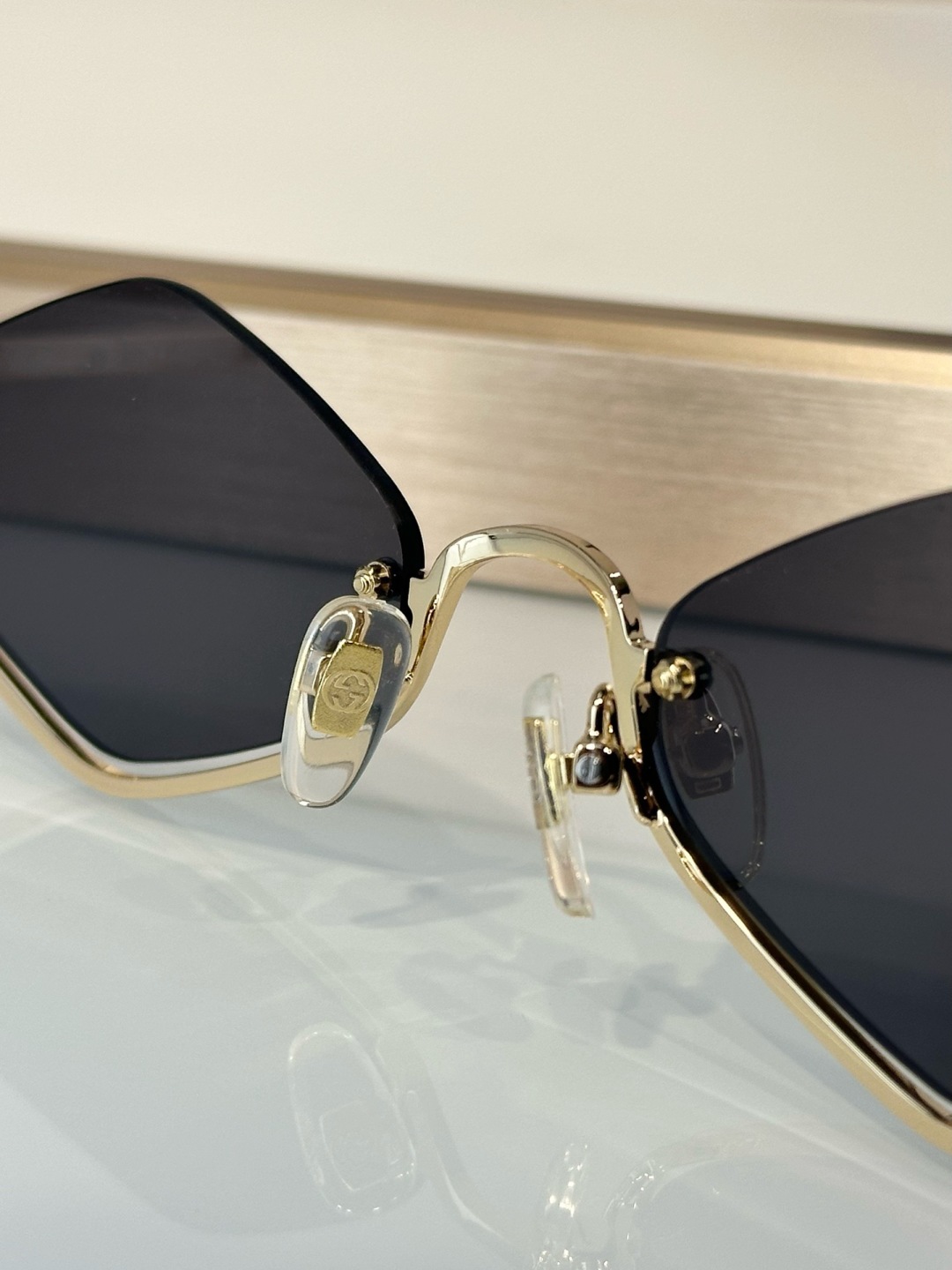 Gucci Rimless Diamond Sunglasses Pink Lens Fashion Designer Shades 1604s 7 cmp i1751295523860 5854 0 8