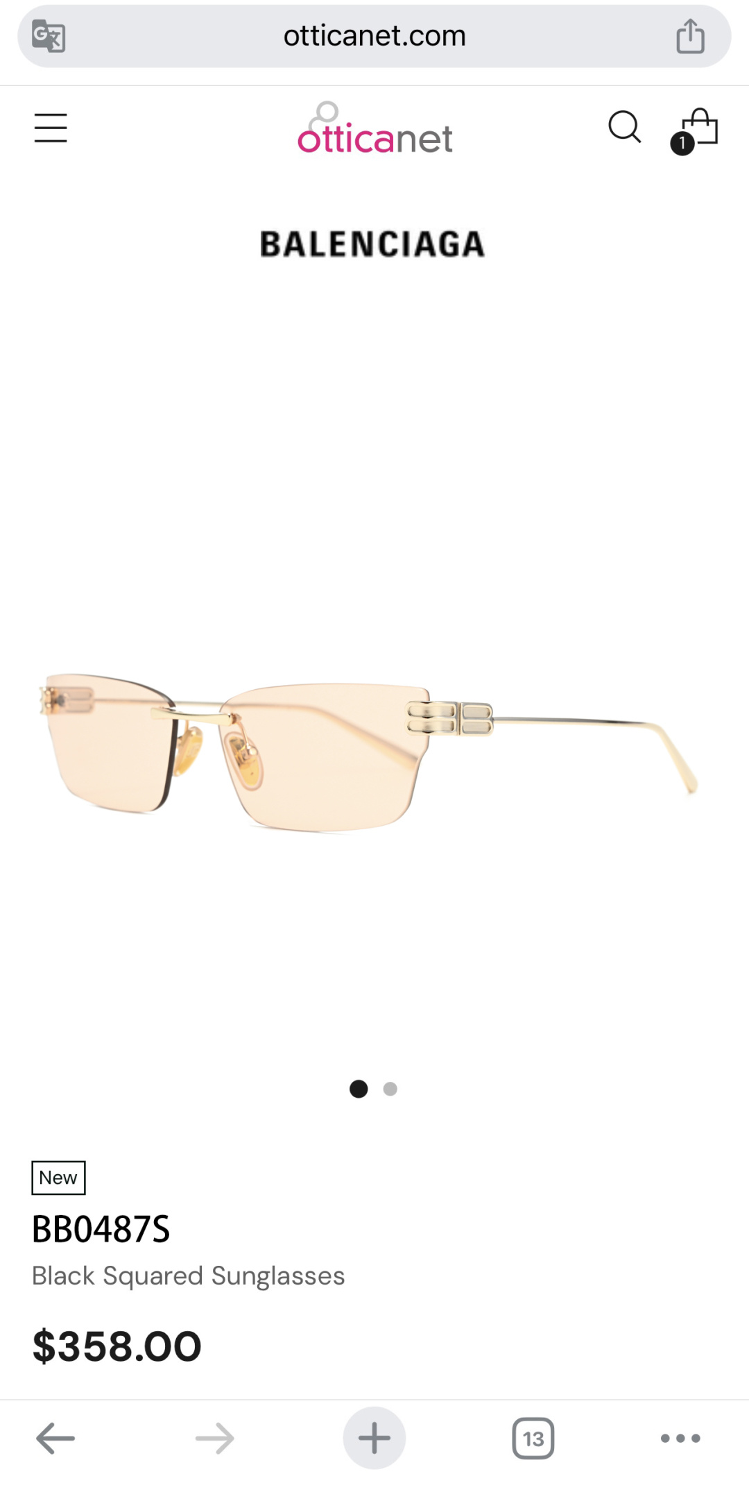 BALENCIAGAMod：BB0487SSize：63口15-145