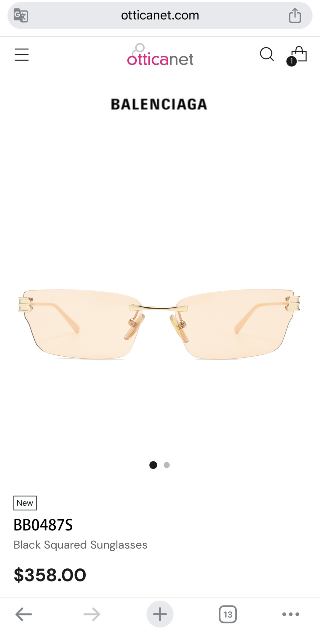 BALENCIAGAMod：BB0487SSize：63口15-145