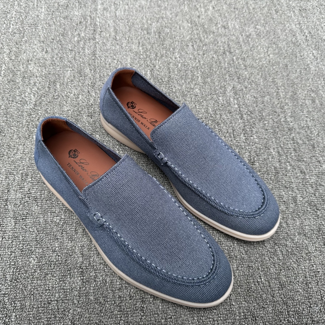 Loro Piana Men's Wish Wool Blend Knit Moccasin Sneakers - Blue, Sizes 39-44 4 cmp i1745700807771 6068 0 2