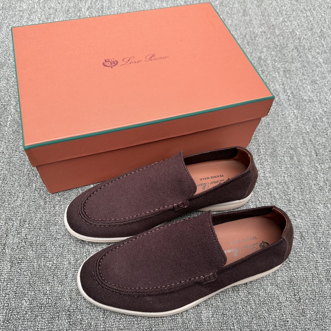 Loro Piana Men's Wish Wool Blend Knit Moccasin Sneakers - Brown 1 Loro Piana Men's Wish Wool Blend Knit Moccasin Sneakers - Brown