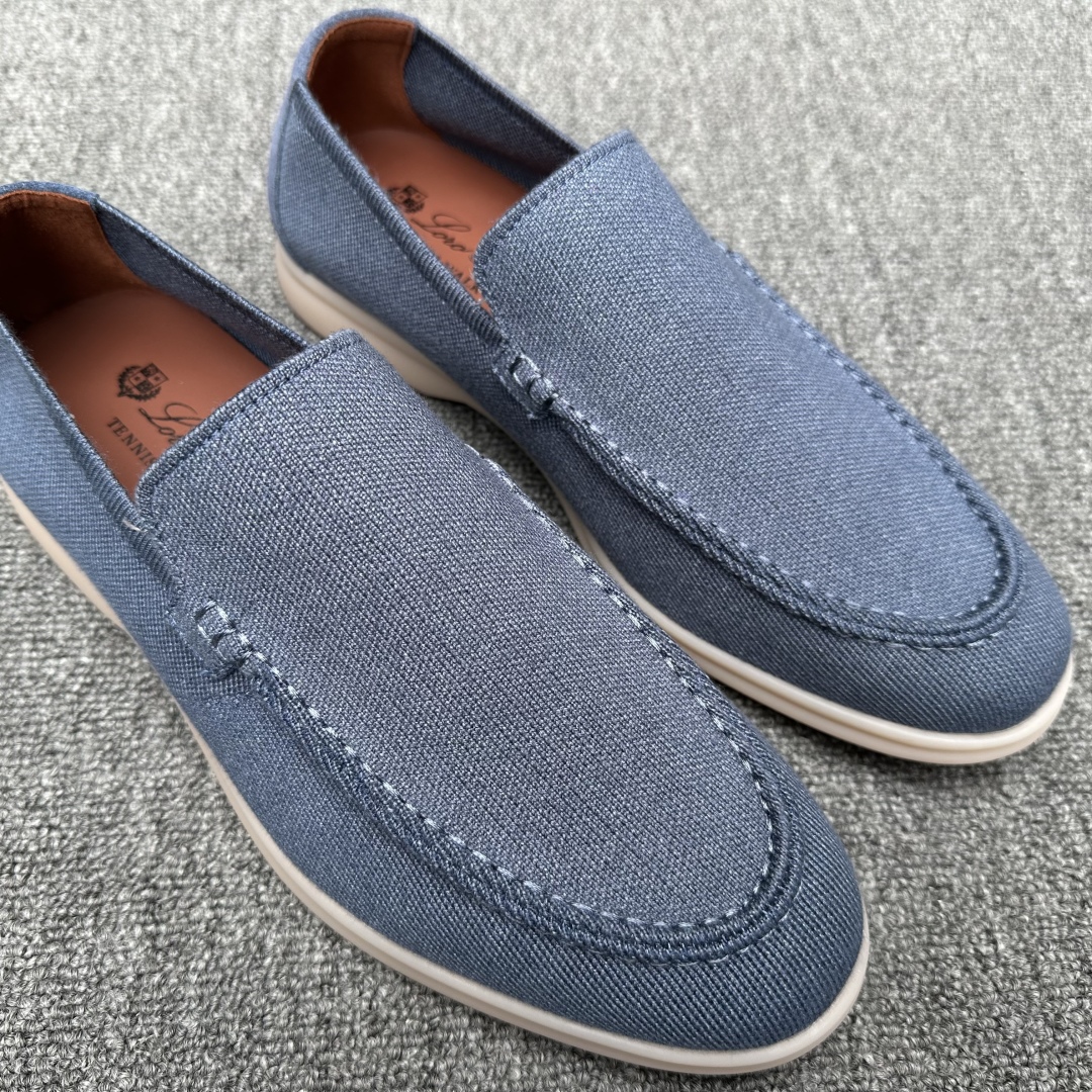 Loro Piana Men's Wish Wool Blend Knit Moccasin Sneakers - Blue, Sizes 39-44 5 cmp i1745705186844 6790 0 3