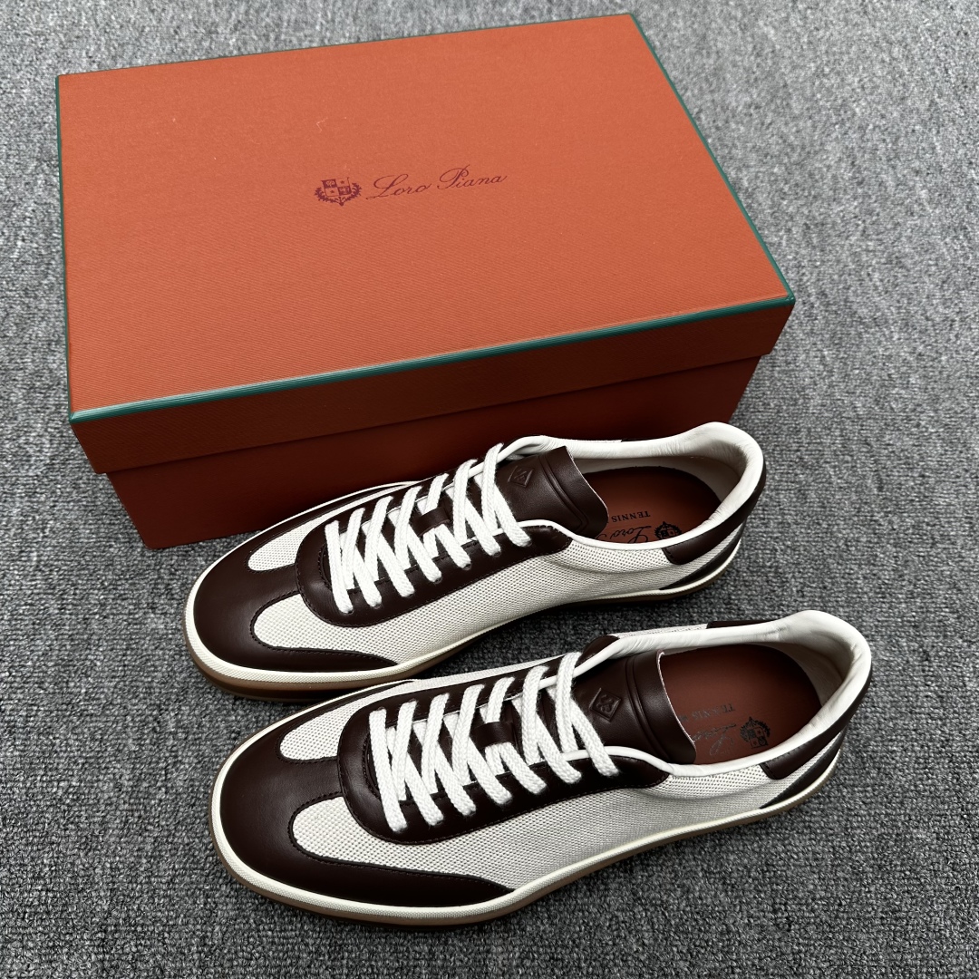 Loro Piana Tennisschoenen van Geweven Leer - Comfort & Stijl voor het Hele Jaar