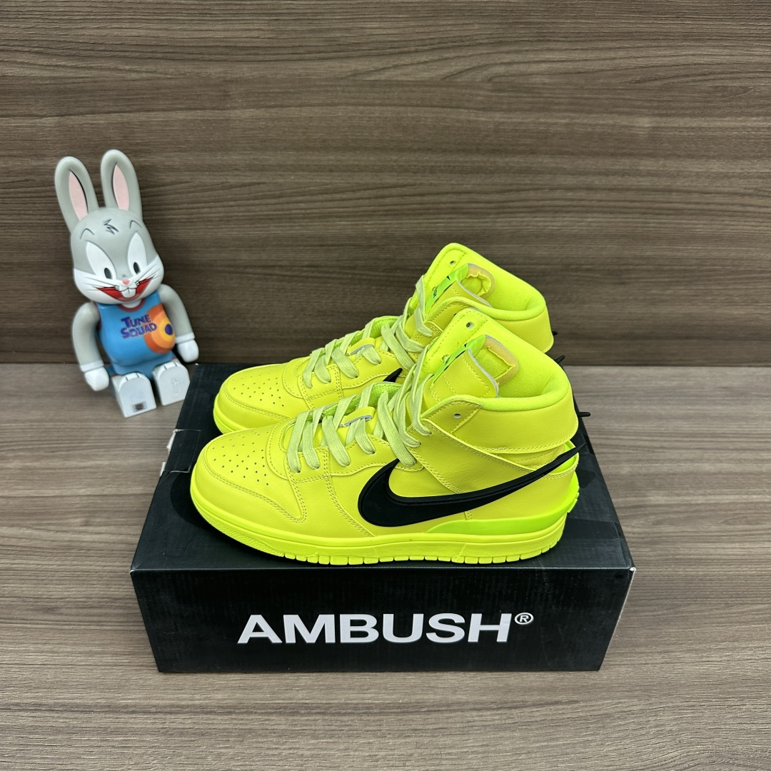 NO:629209,Top AMBUSH x Nike Dunk 'Flash Lime' first-layer cowhide, comfortable, non-slip, wear-resistant and lightweight, high-top sneakers, same style for men and women, lemon yellow, item number CU7544-300, full set of gift cards, poison buckles, cotton socks, poison box. Size 36-46, casual shoes/sports shoes, sneakers, cowhide19860909顶级AMBUSH x Nike Dunk 'Flash Lime' 头层牛皮 舒适 包裹性防滑耐磨轻便 高帮 板鞋 男女同款 柠檬黄 货号CU7544-300 全套得物包装毒卡 毒扣 棉袜 毒盒. 码数36-46码,休闲鞋/运动鞋,sneakers,cowhide,Women's Shoes