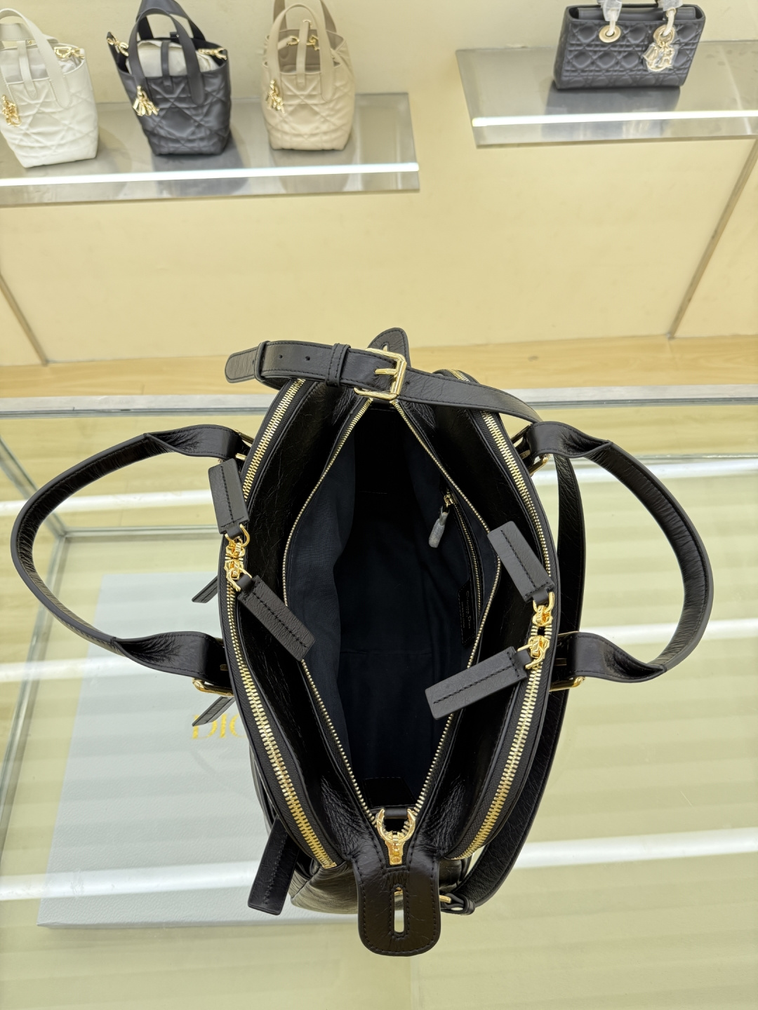 Dior Grand Tour Bowling Bag Black Wrinkled Leather with Gold Hardware 4 cmp windows1750025396355 19165642392071196211