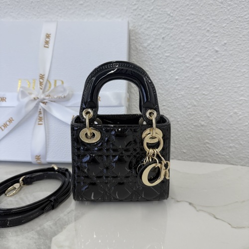 Dior Micro Lady Bag in Black Patent Leather with Gold-Tone Hardware 1 Dior Micro Lady Bag in Black Patent Leather with Gold-Tone Hardware
