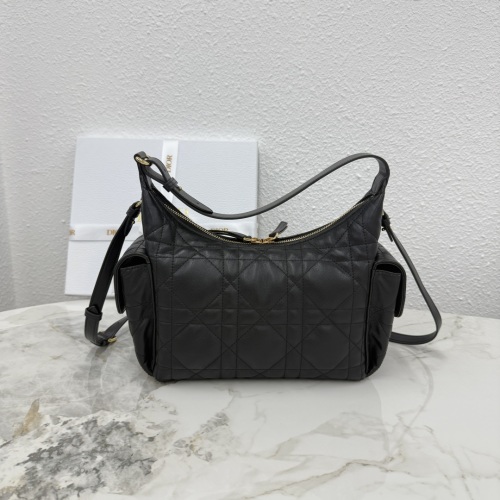 Dior D-Dream Medium Black Lambskin Bag with Cannage Stitching and CD Signature 1 Dior D-Dream Medium Black Lambskin Bag with Cannage Stitching and CD Signature