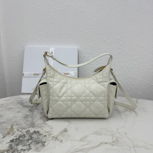 Dior White Lambskin D-Dream Bag with Cannage Stitching and CD Signature 1 Dior White Lambskin D-Dream Bag with Cannage Stitching and CD Signature