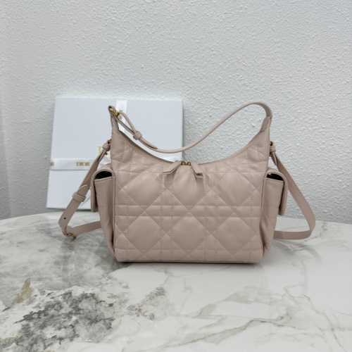Dior D-Dream Medium Handbag Powder Pink Lambskin with Cannage Stitching 1 Dior D-Dream Medium Handbag Powder Pink Lambskin with Cannage Stitching