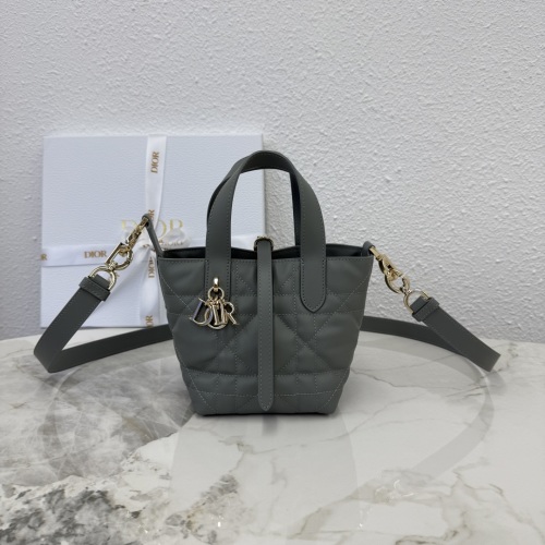 Dior Toujours Micro Vertical Bag Rock Gray Leather with Cannage Stitching 1 Dior Toujours Micro Vertical Bag Rock Gray Leather with Cannage Stitching
