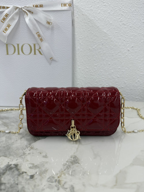 Dior Talk Burgundy Patent Leather Phone Bag with Top Handle and Chain 1 Dior Talk Burgundy Patent Leather Phone Bag with Top Handle and Chain