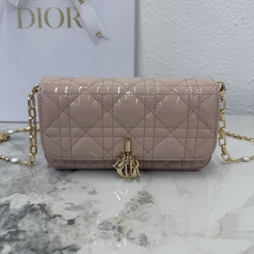 Dior Talk Phone Bag in Pink Patent Calfskin with Cannage Stitching 1 Dior Talk Phone Bag in Pink Patent Calfskin with Cannage Stitching