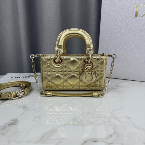 Dior Lady D-Joy Bag Gold-Tone Lambskin, Iconic Cannage Stitching, 16.5 cm 1 Dior Lady D-Joy Bag Gold-Tone Lambskin, Iconic Cannage Stitching, 16.5 cm