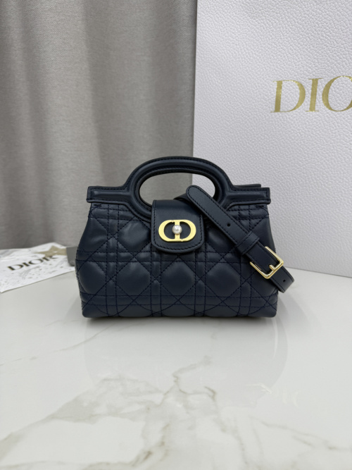 Dior Jolie Top Handle Mini Chain Bag, 18.5 x 13 x 8.5 cm, Blue 13 Dior Jolie Top Handle Mini Chain Bag, 18.5 x 13 x 8.5 cm, Blue