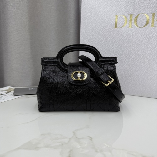 Dior Jolie Black Lambskin Top Handle Mini Chain Bag with CD Signature 12 Dior Jolie Black Lambskin Top Handle Mini Chain Bag with CD Signature