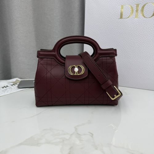 Dior Jolie Top Handle Mini Chain Bag Lambskin Burgundy with CD Signature 14 Dior Jolie Top Handle Mini Chain Bag Lambskin Burgundy with CD Signature
