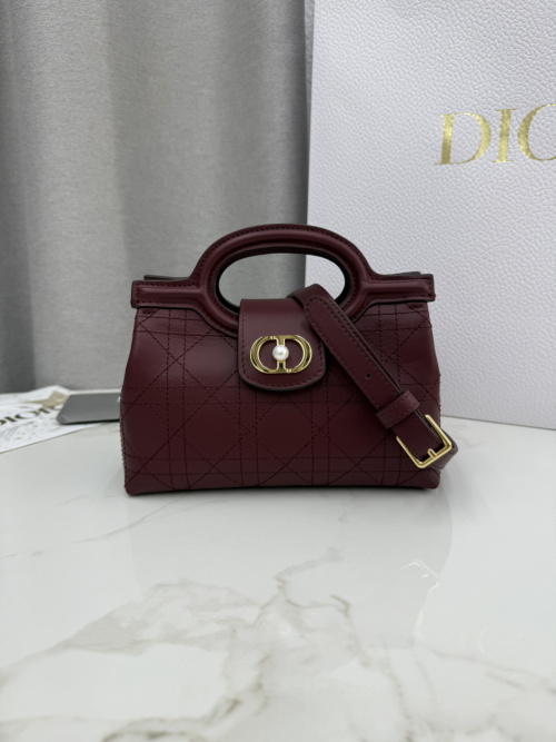 Dior Jolie Top Handle Mini Chain Bag,Burgundy Leather, 18.5 x 13 x 8.5 cm 15 Dior Jolie Top Handle Mini Chain Bag,Burgundy Leather, 18.5 x 13 x 8.5 cm
